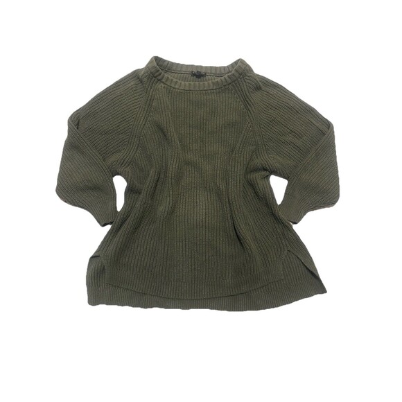 Express Women's Cotton Blend Green Sweater Size M Winter Fall Capsule Workwear - Picture 1 of 4